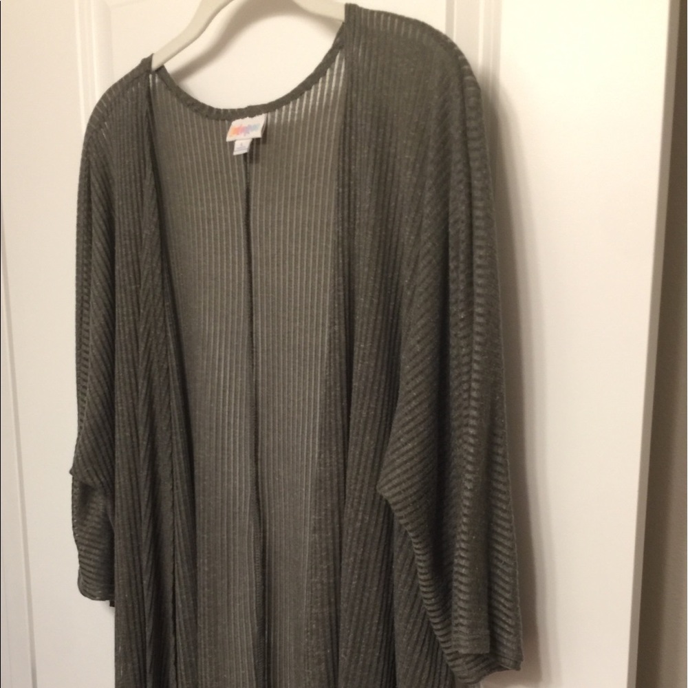 LulaRoe Lindsay - sheer olive green
